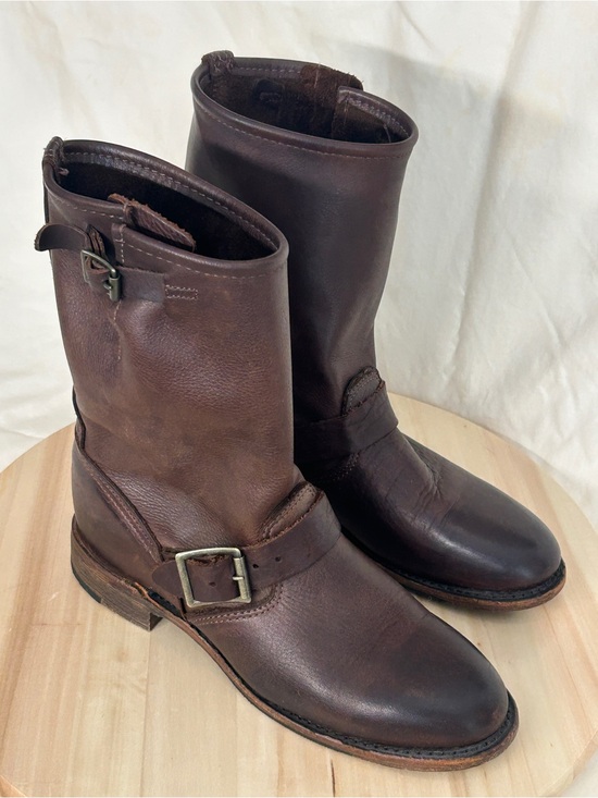 Vintage Shoes - Vintage Shoe Company Women's Veronica Brown Leather Engineer Boot US 7M
